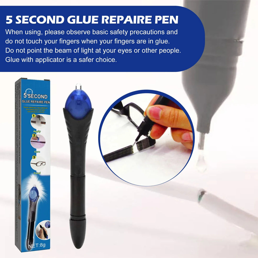Praktisches Werkzeug: UV Reparatur Stift zum Fixieren, Kleben und Auffüllen; ideal für Heimwerker & Bastler.