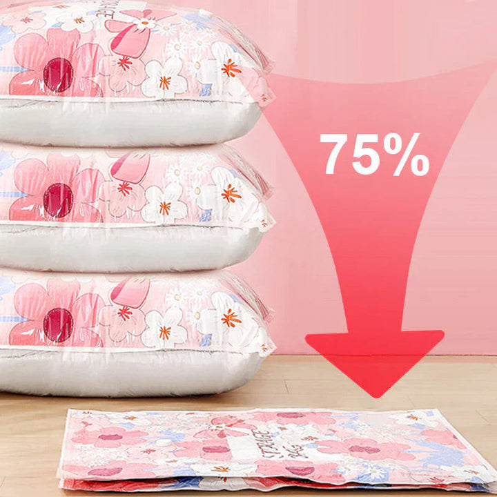 Luftdichter Kompressionsbeutel schützt Kleidung vor Staub, spart Platz; ideal für Bettwaren & Textilien.