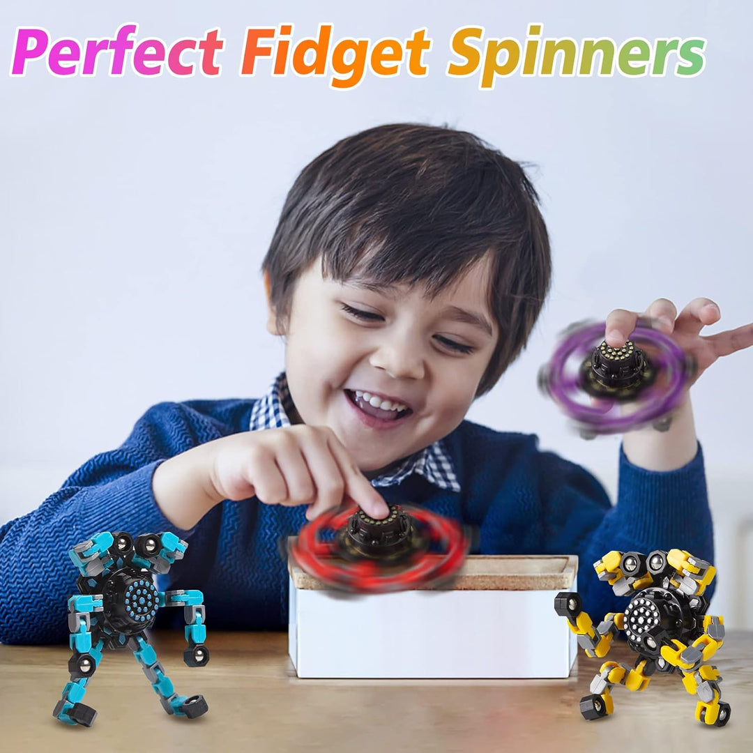 Deformierbarer Fidget Spinner in leuchtenden Farben. Sensorisches Spielzeug für Kinder & Erwachsene bei ADHS/Angst.