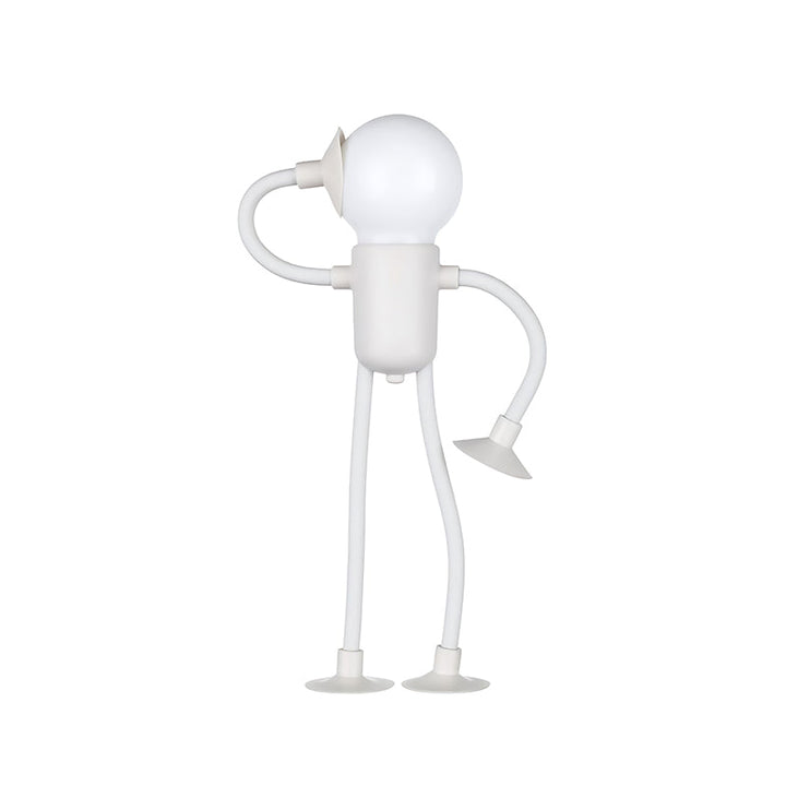 LED Nachtlicht haftet am Spiegel, verformbar für individuelle Ausrichtung, perfekt als Leselicht.