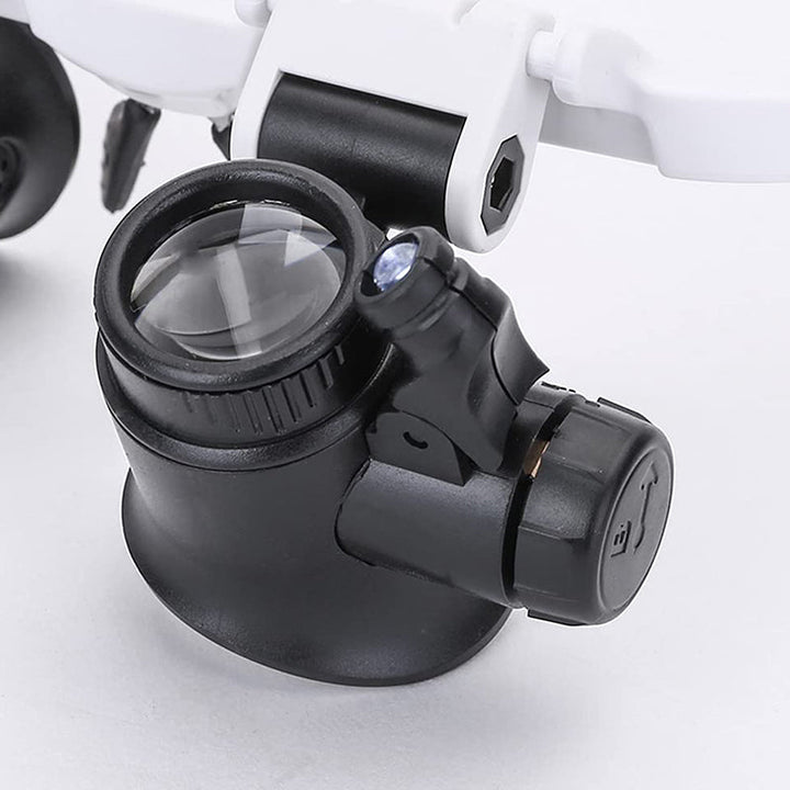 Klare Sicht: Vergrößerungsbrille mit LED-Licht für detailreiche Präzisionsarbeiten und Hobbys.