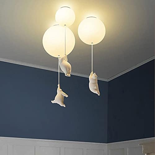 Stilvolle Deckenbeleuchtung mit Ballonbär-Motiv; moderne Innenlampe für gemütliche Wohnräume.