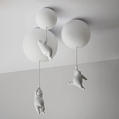 Helle Ballonbär Deckenleuchte aus Acryl; schwebende Lichtquelle für Kinderzimmer und moderne Häuser.