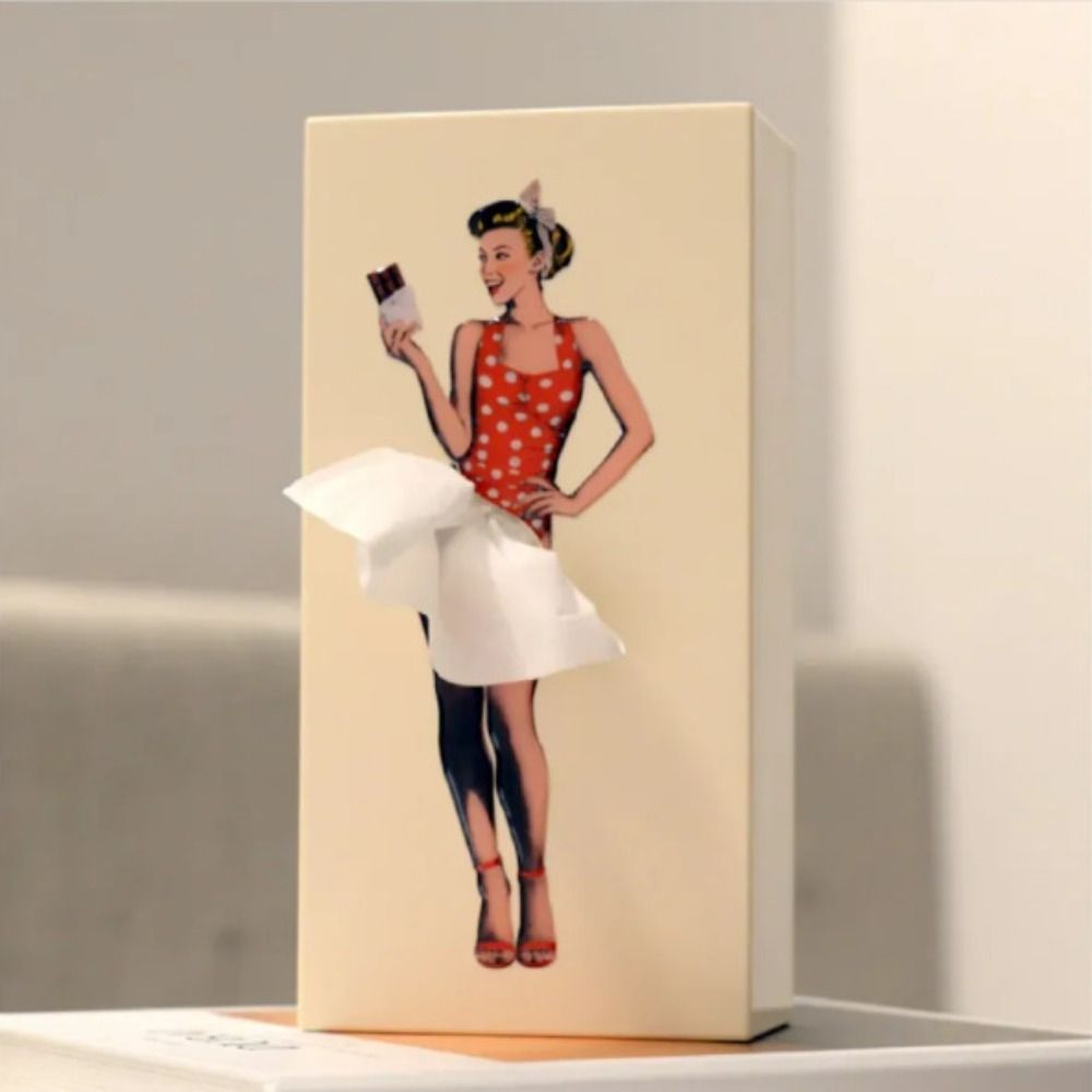 Stilvolle Flying Skirt Taschentuchbox, einzigartiges Design als charmantes Wohnaccessoire.