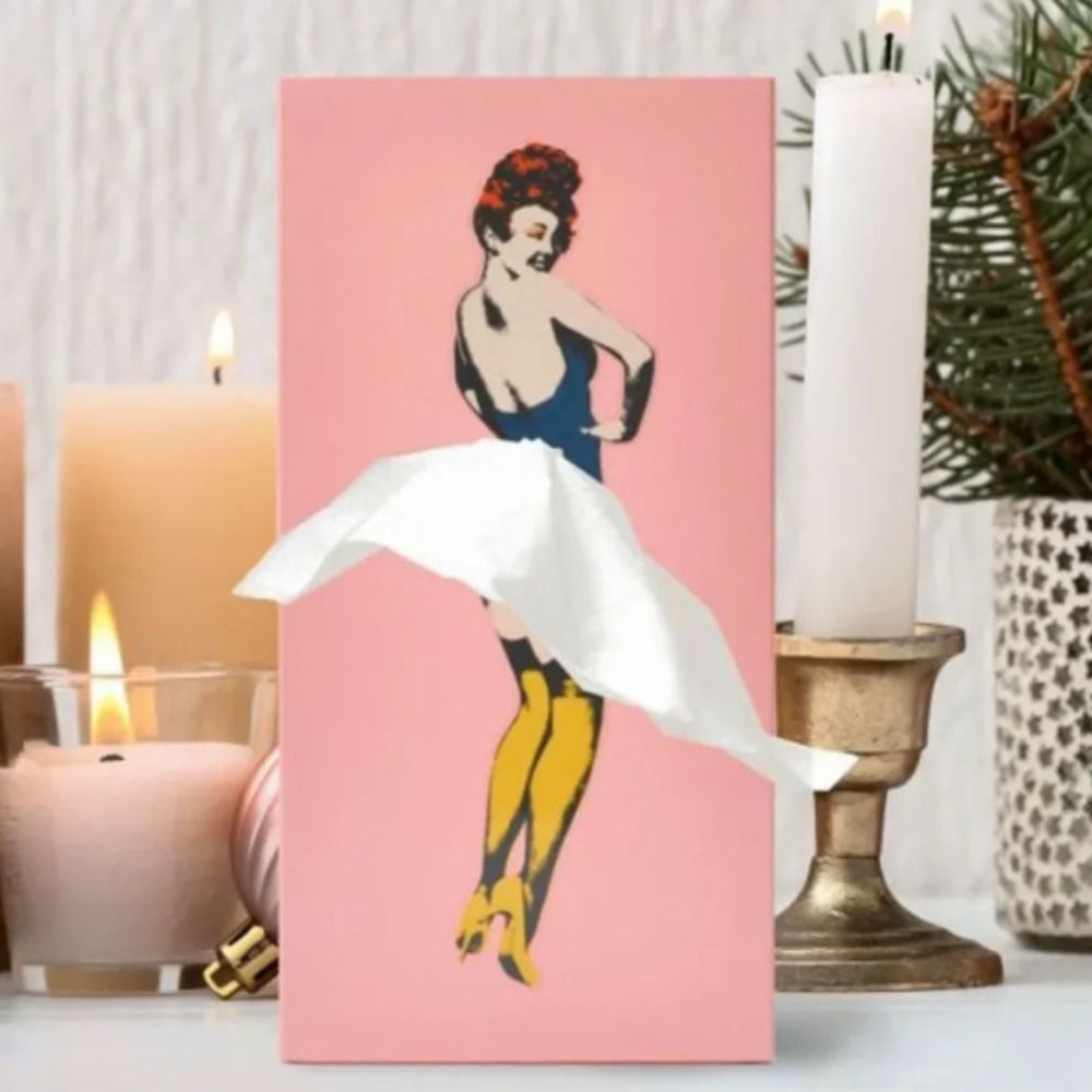 Verspielte Flying Skirt Taschentuchbox, Wohnaccessoire für Bad & Schlafzimmer. Kreative Dekoration.