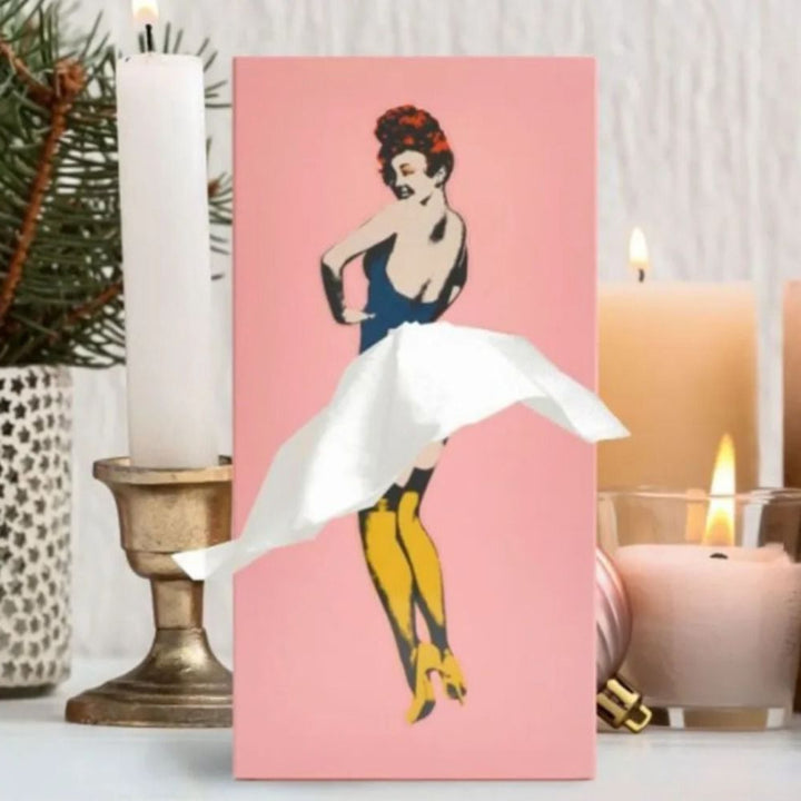 Verspielte Flying Skirt Taschentuchbox, Wohnaccessoire für Bad & Schlafzimmer. Kreative Dekoration.