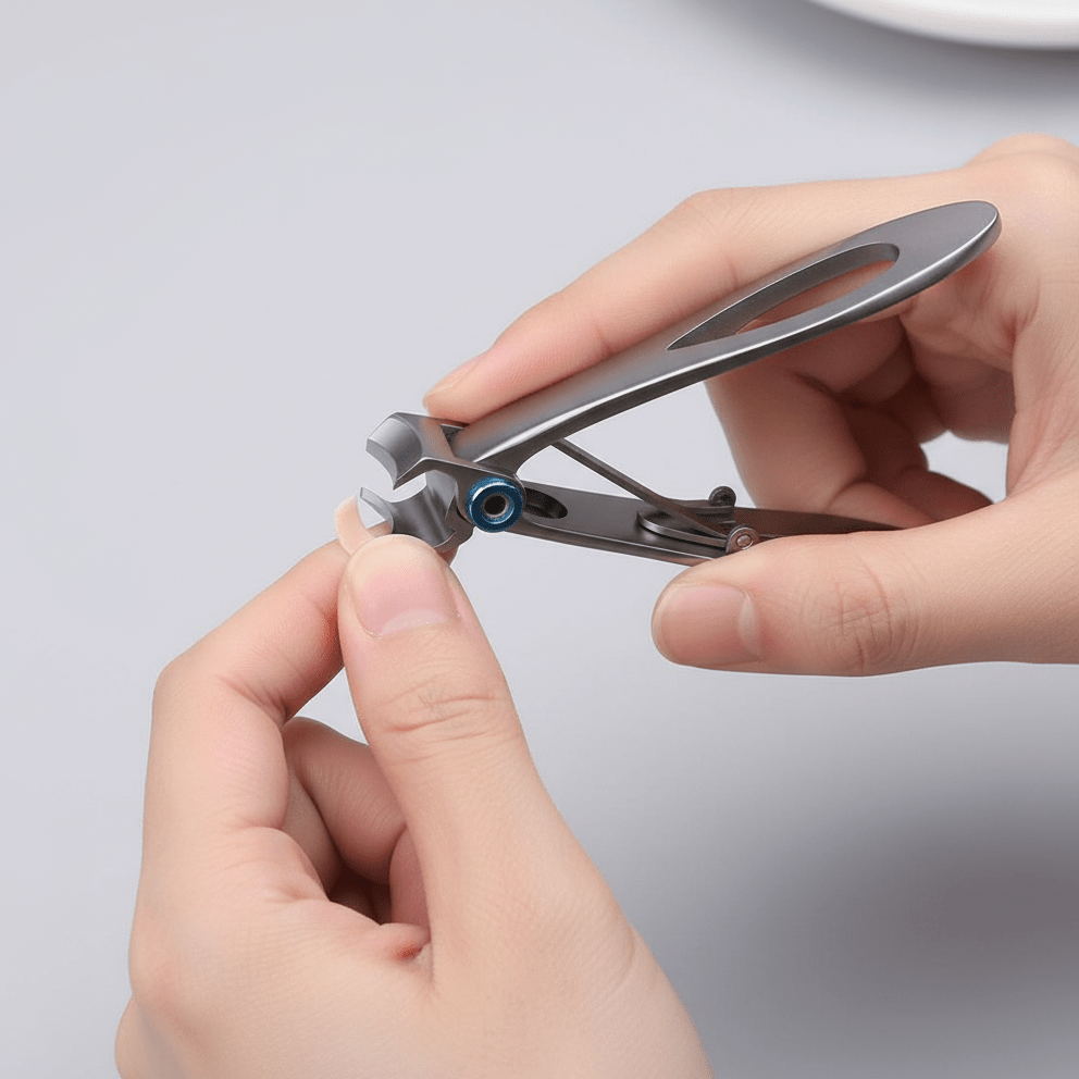 Robuster Edelstahl-Nagelschneider, verstärkt für harte Zehennägel & dicke Fingernägel, Pediküre-Tool.