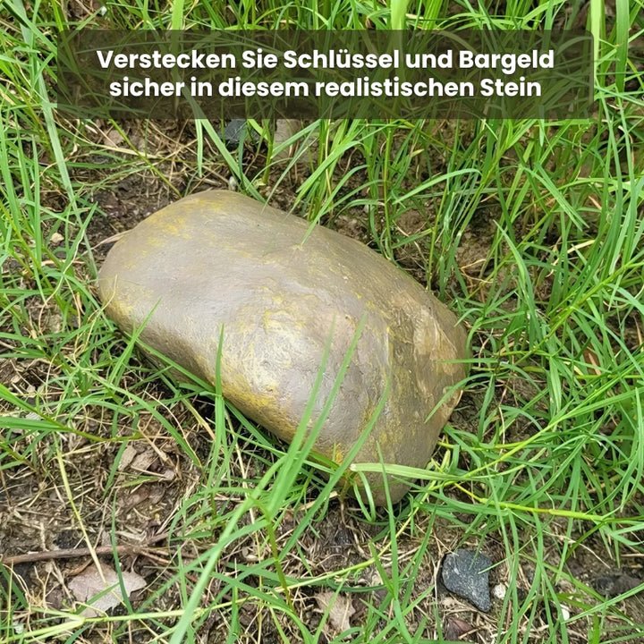 Schlüsselversteck im Garten: Täuschungsechter Versteckstein für Notfallschlüssel und Geld, ideal für den Außenbereich.