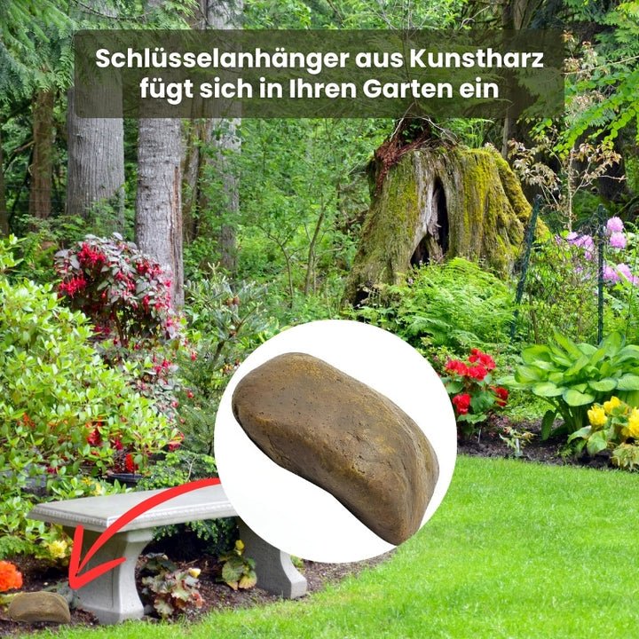 Diskreter Versteckstein: Unauffälliges Geheimfach in Steinoptik für Schlüssel und Geld. Perfekt für den Garten und Hauseingang.