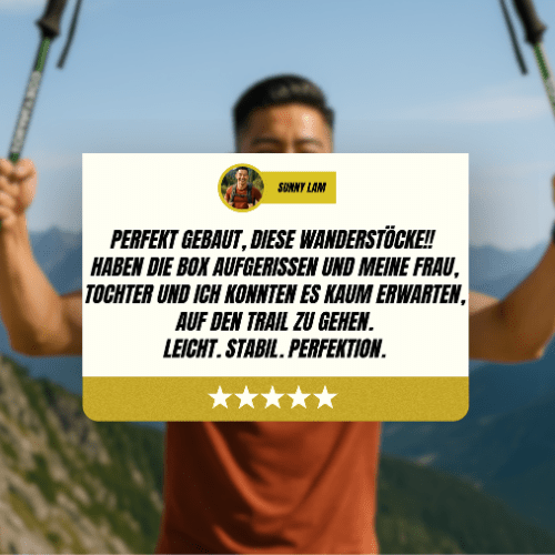 Verstellbare Trekkingstöcke aus hochwertigem Aluminium, robust und zuverlässig für Bergwanderungen.