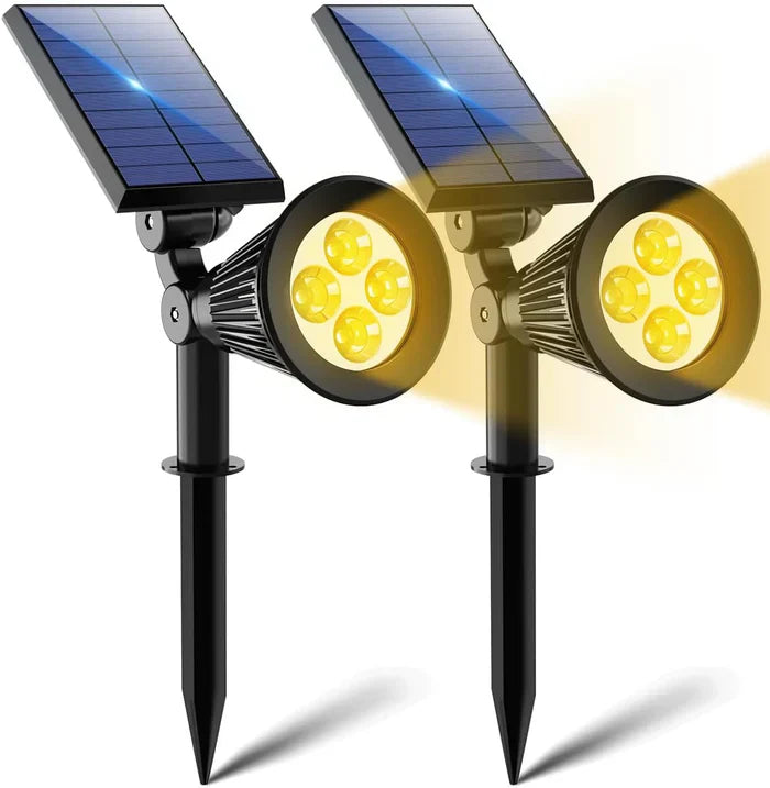 Verstellbarer Solar-Außenstrahler mit LED für Garten, Terrasse, Wege & Auffahrten, energieeffizient.