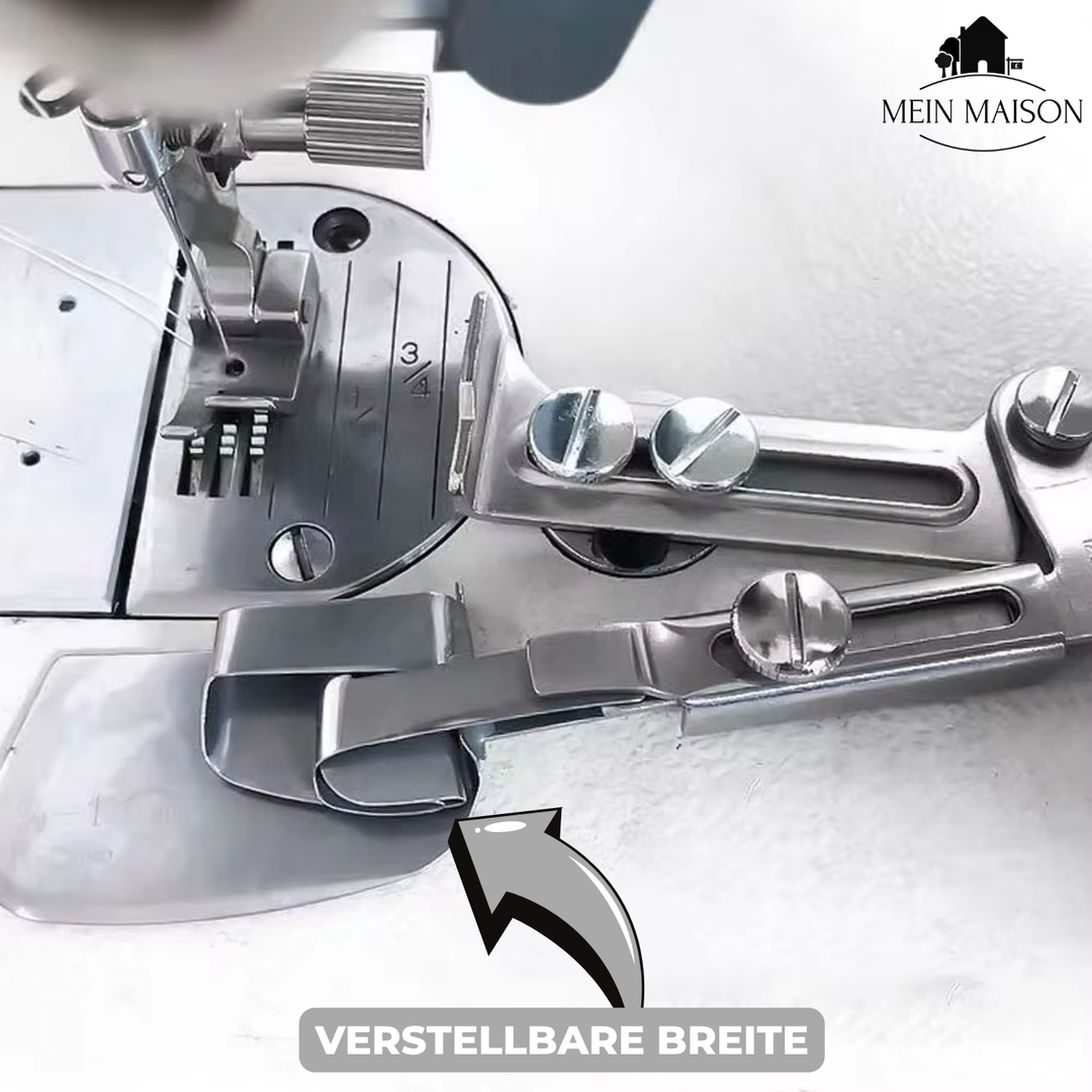 Hochwertiger Nähfuß zum Rollsaum nähen; liefert saubere, präzise Kanten für Textil- und DIY-Projekte.