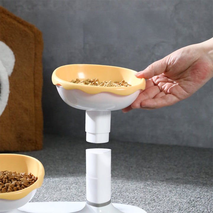 Leicht zu reinigender, verstellbarer Doppelnapf für Haustiere. Ideal für Futter und Wasser.