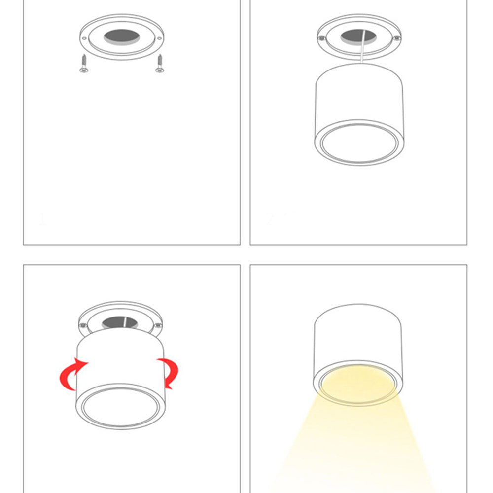Helles, energiesparendes LED Downlight aus Aluminium, verstellbar für optimale Raumbeleuchtung.