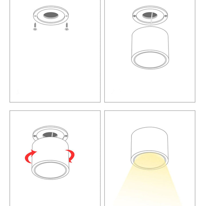 Helles, energiesparendes LED Downlight aus Aluminium, verstellbar für optimale Raumbeleuchtung.