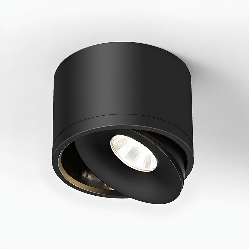 Schwenkbares LED Downlight mit 30° Neigung aus Aluminium für vielseitige Deckenbeleuchtung.
