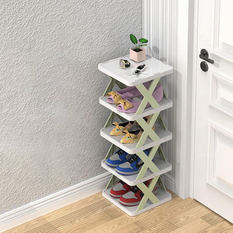 Zeitgenössisches vertikales Schuhregal; perfekt für ein aufgeräumtes und stilvolles Zuhause.