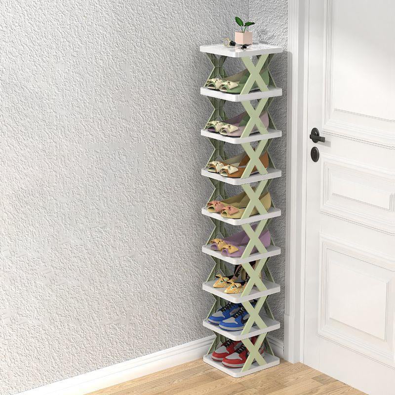 Stabiles mehrstufiges Schuhregal für den Flur; hält Ihre Schuhe ordentlich und griffbereit.