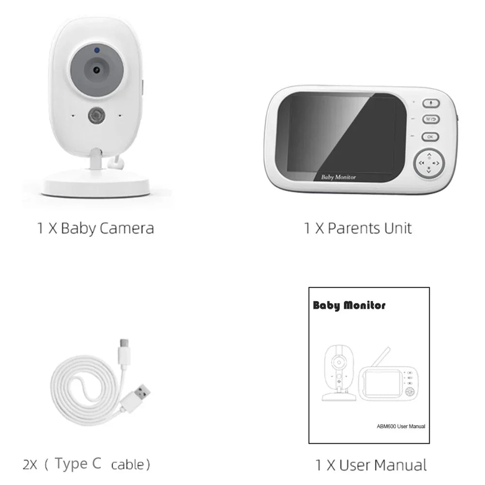 Video-Babyphone mit Nachtsicht-Modus für klare Bilder im Dunkeln, ideal für die Babysicherheit.