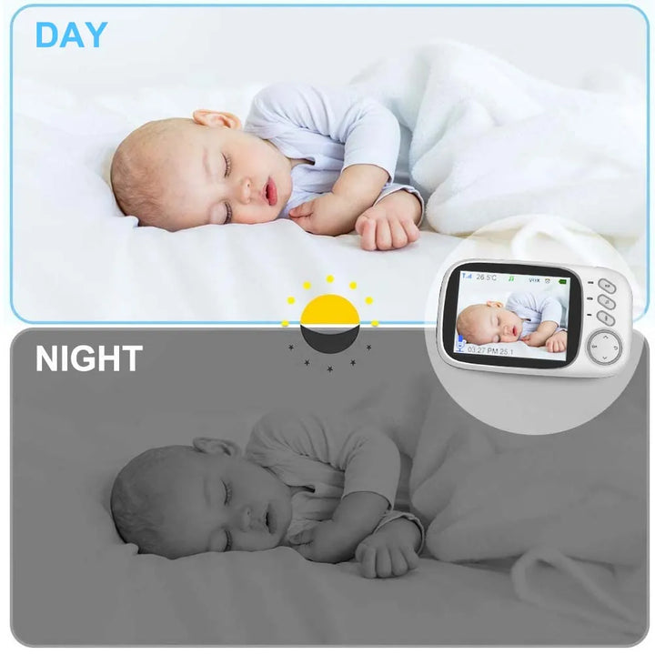 Gegensprechanlage des Video-Babyphones, um mit dem Baby zu sprechen und es zu beruhigen.