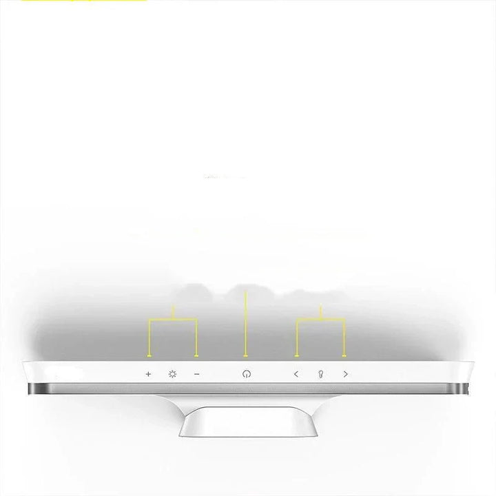 Augenschonende LED Leselampe für Schreibtisch, dimmbar via Touch. Magnetisch, kabellos & tragbar für Studierende.