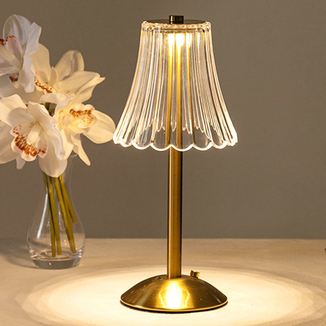 Dekorative Retro LED Tischlampe für gemütliches Ambiente im Wohnzimmer oder Schlafzimmer, kabellos.
