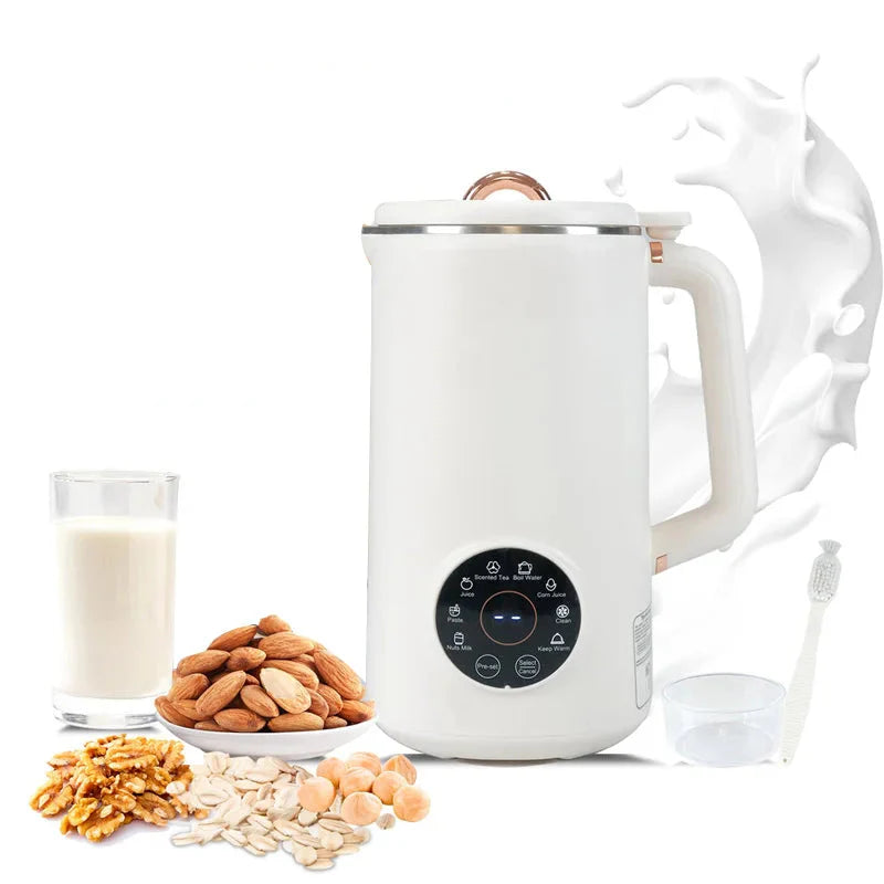 Vielseitiger 8-in-1 Pflanzenmilchbereiter NutriBlend (1000ml) für frische Hafer- & Mandelmilch, vegane Rezepte.