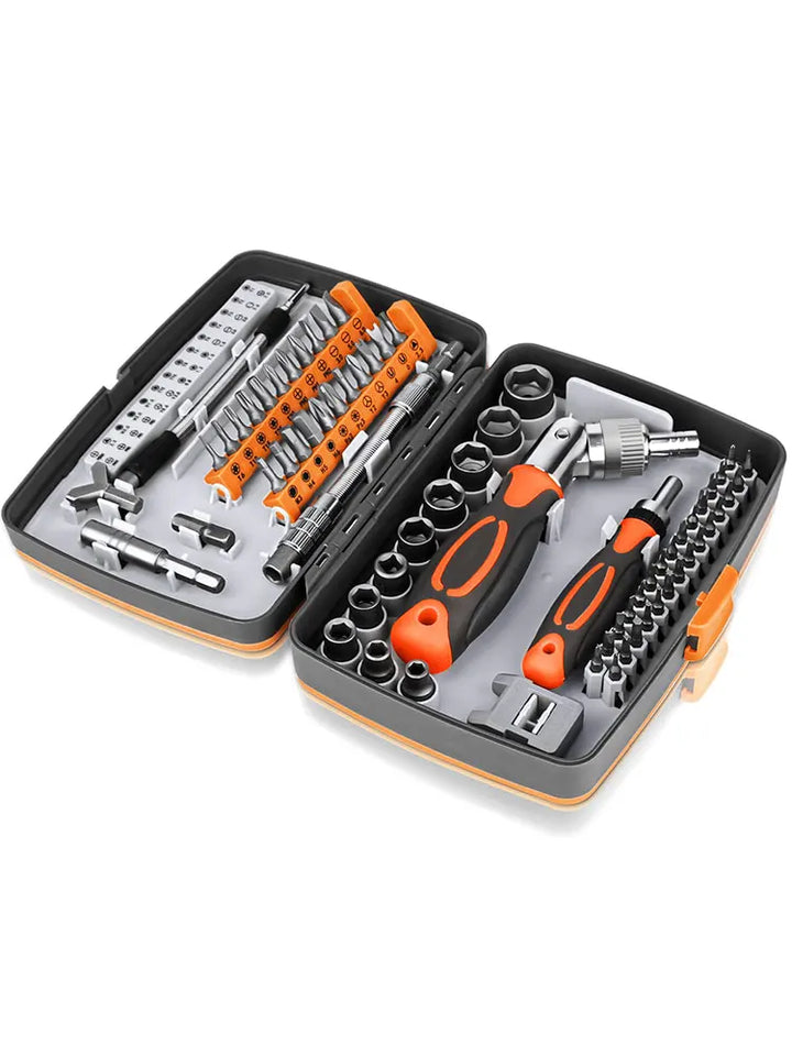 Detaillierte Ansicht der magnetischen Verlängerungsstange und vielseitiger Schraubendreherbits.