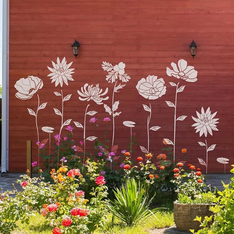 Wiederverwendbares Blumenschablonen-Set mit diversen floralen Mustern für Bastel- & Dekorationsprojekte.