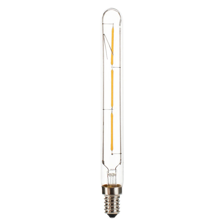 Warmweiße 2700K LED Filament Röhrenlampe E14 für stimmungsvolle Beleuchtung. Perfekt für Wohnzimmer & Restaurant.