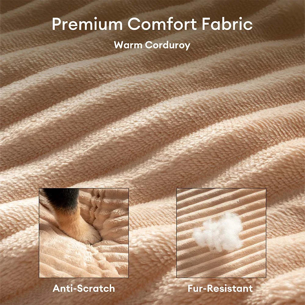 Gemütliches Vintage Hundebett Sofa für maximalen Komfort. Waschbares Tierbett in elegantem Braun.