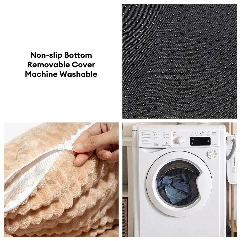 Waschbares Vintage Hundesofa, gemütlich und beruhigend. Gelenkschonendes Haustierbett in schickem Grau.