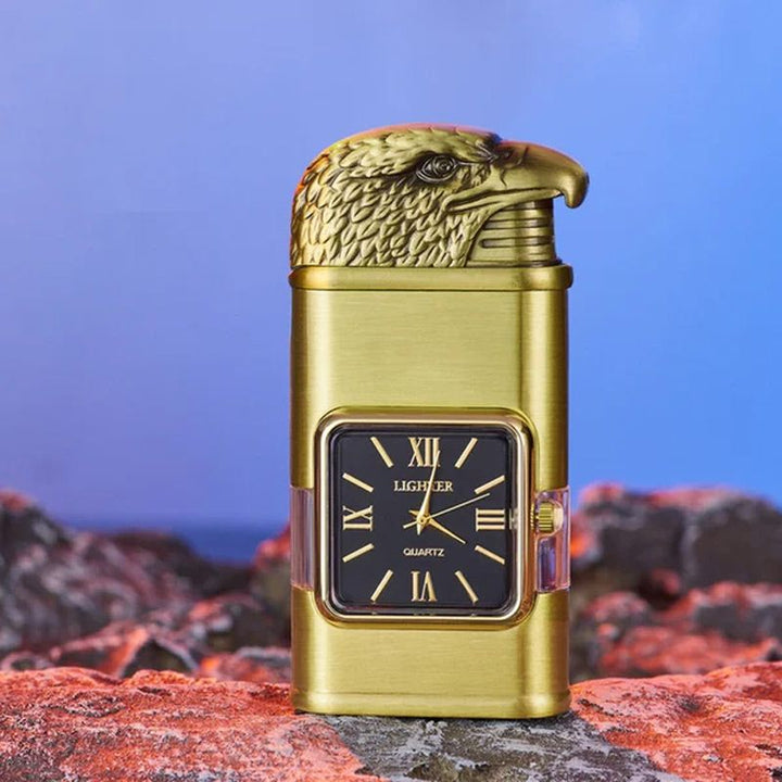 Detailansicht: Jetflamme Taschenfeuerzeug, Vintage, Butan, Zinklegierung, flammenregulierbar, hochwertig.