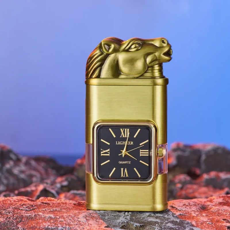 Stilvolles Vintage Jetflamme Taschenfeuerzeug, Zinklegierung, kreative Designvarianten für Herren.