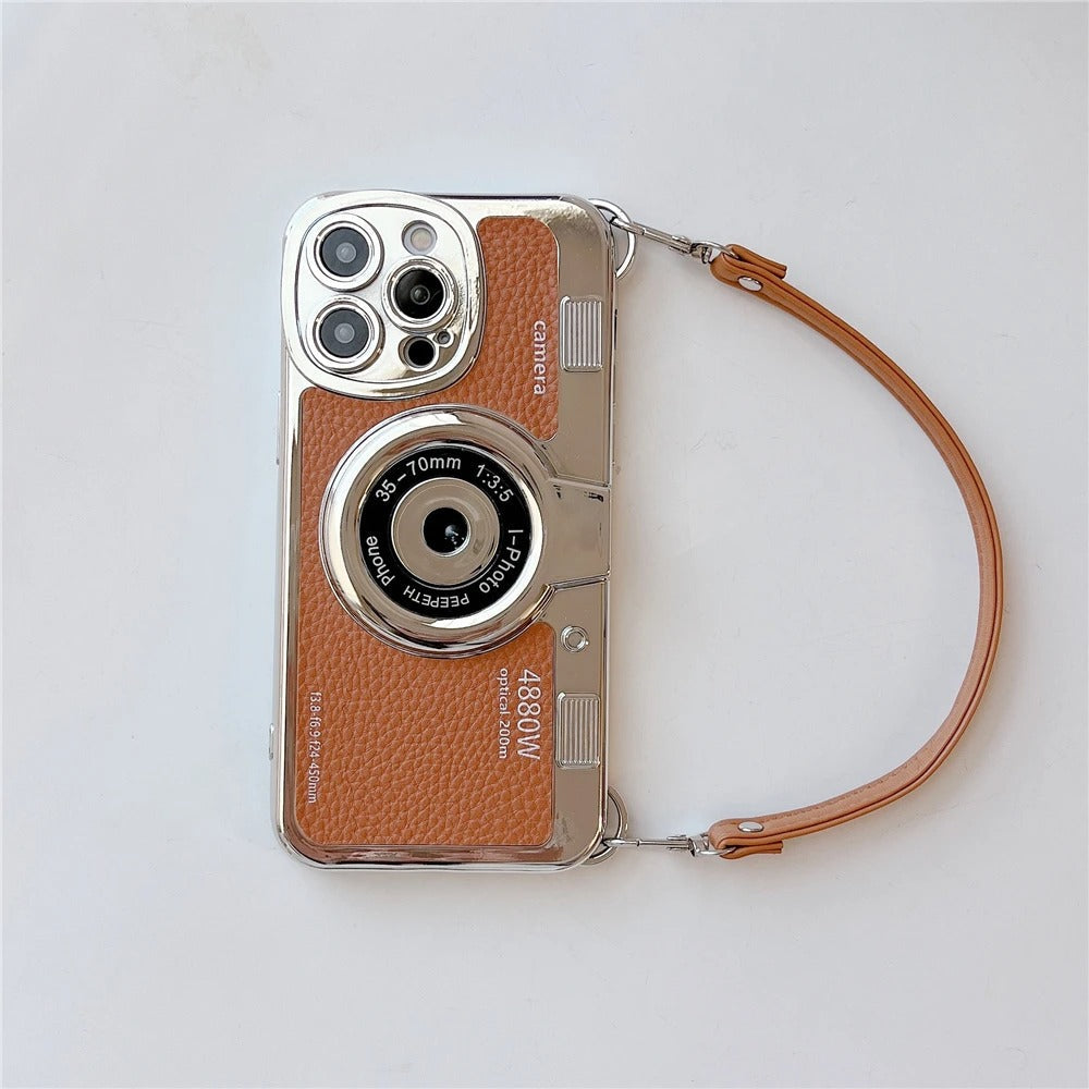 Trendige Vintage Kamera Handyhülle für iPhone, verbindet umfassenden Schutz mit einzigartigem Retro-Style.