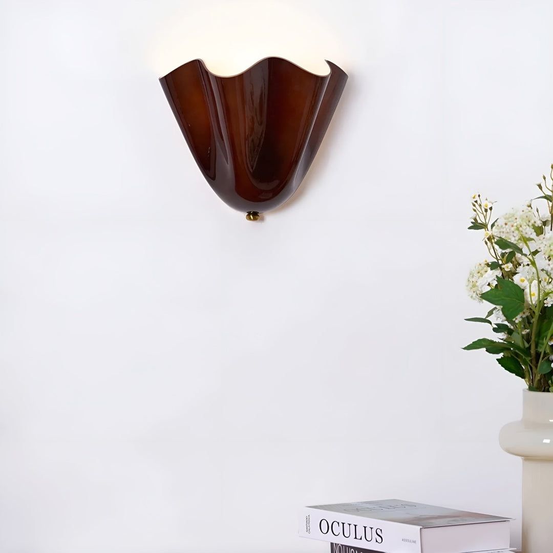 Buntglas Wandlampe LED, Art Deco Stil, perfekt als Wohnzimmerlampe oder Flurbeleuchtung.
