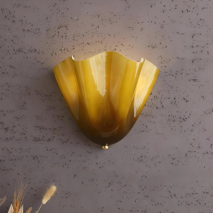Vintage Buntglas LED Wandleuchte, Art Deco Design, stimmungsvolles Licht für jedes Wohnambiente.