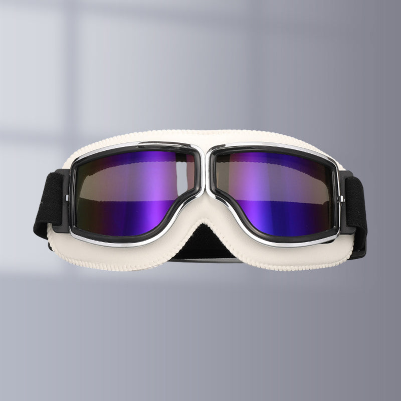 Zeitlose Vintage Motorradbrille, perfekt als Motorradzubehör für jede Generation.