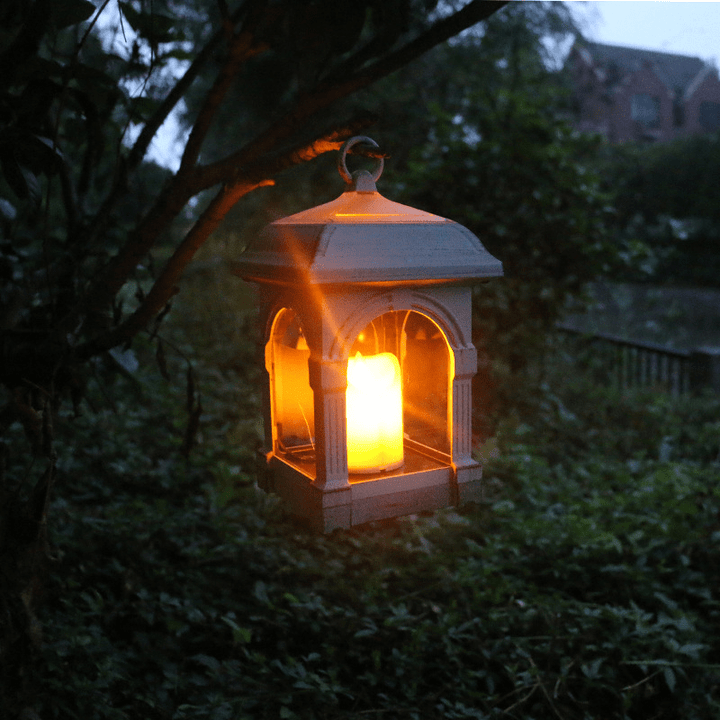 Elegante Vintage Solarlaterne für Garten und Terrasse, wetterfeste Außenbeleuchtung mit LED-Technik.
