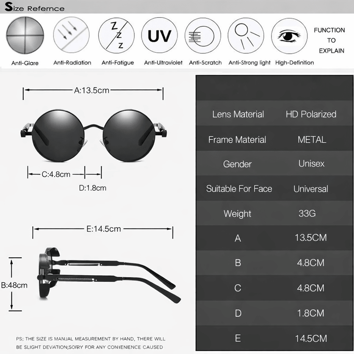 Accessoire: Retro Sonnenbrille polarisiert mit UV400 Schutz für jeden Stil.