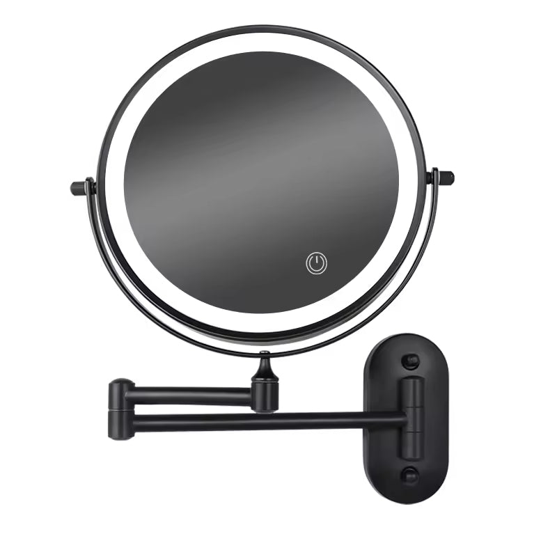 Wiederaufladbarer VisoGlow LED-Kosmetikspiegel mit Touchsteuerung. Wähle aus 3 Lichtfarben für dein Make-up.