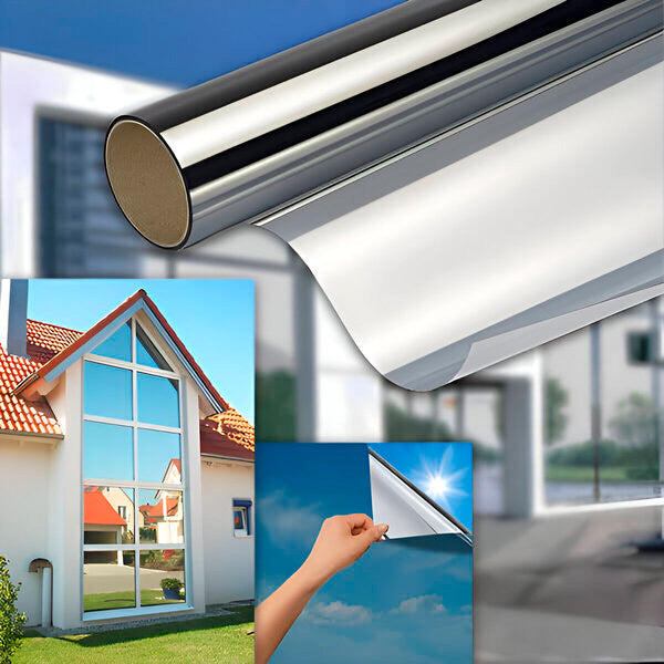 VistaGuard Spiegelfolie für Fenster, bietet Sichtschutz & UV-Schutz, selbstklebend für einfache Montage.