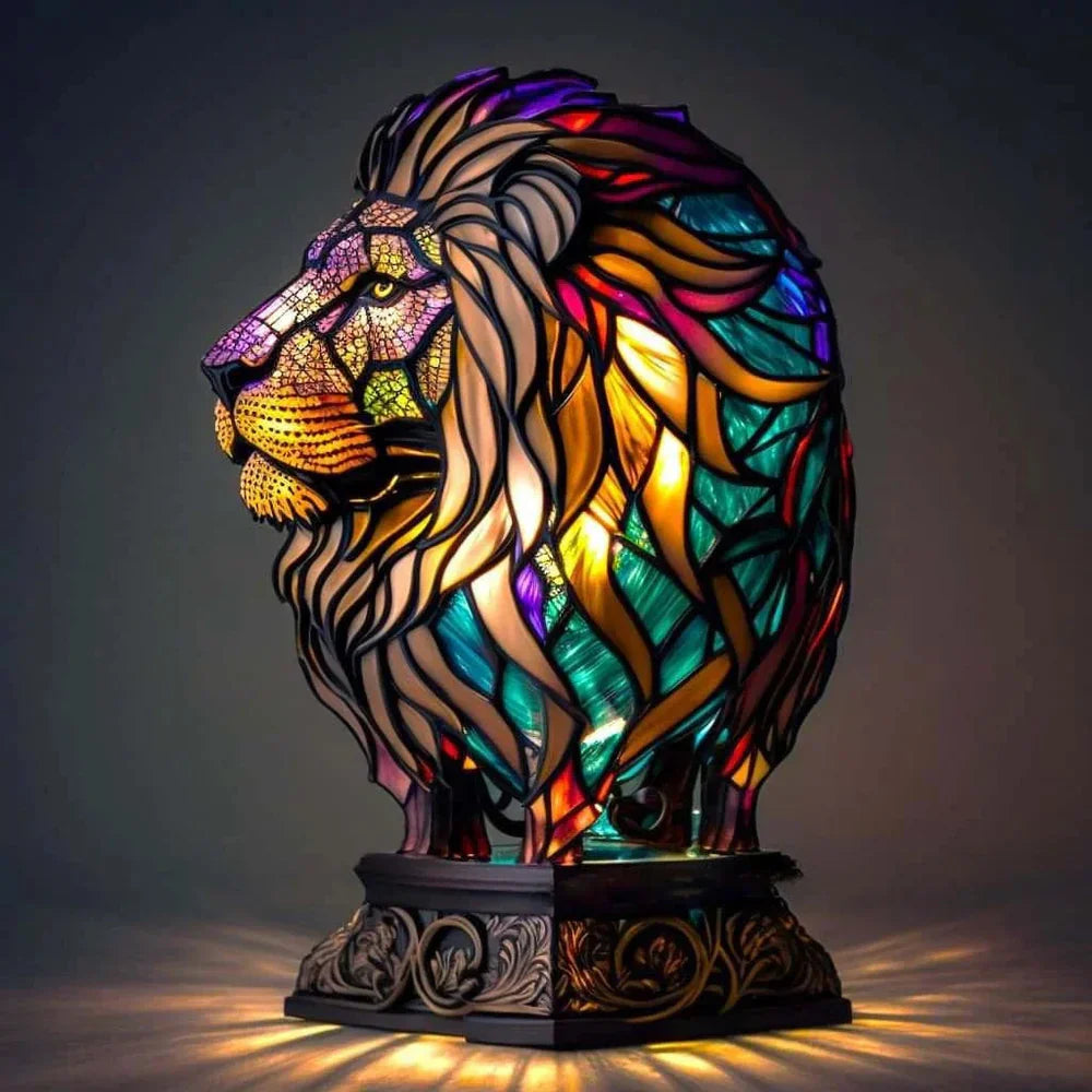 VitraFauna Tierlampe aus Buntglas, hochwertige Kunstlampe für anspruchsvolle Beleuchtung.