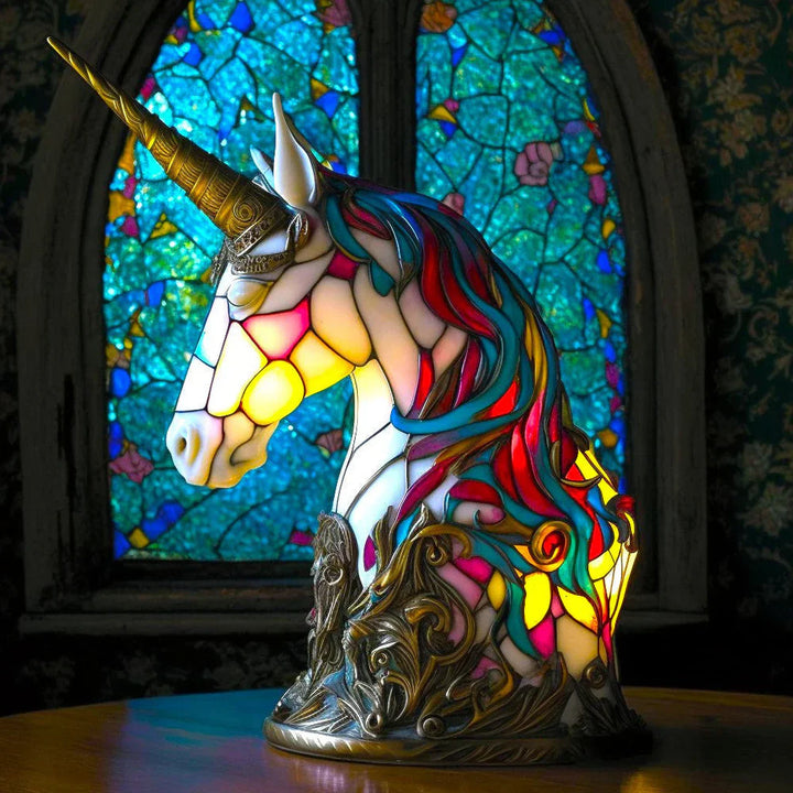 VitraFauna Buntglas-Tierlampe für stimmungsvolles Licht, ein charmantes Wohnaccessoire.
