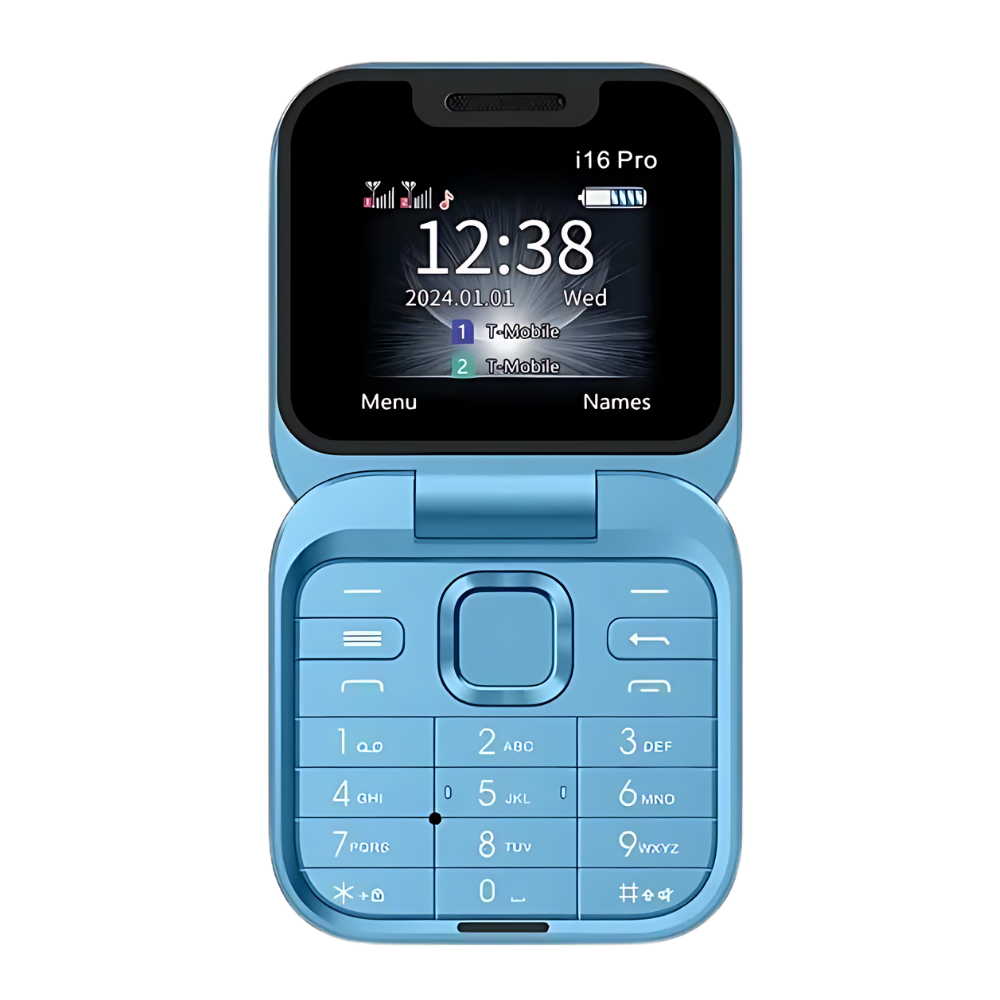 Vivolux Klapphandy mit physischen Tasten. Kompaktes Dual-SIM Mobiltelefon, ideal für einfache Bedienung.
