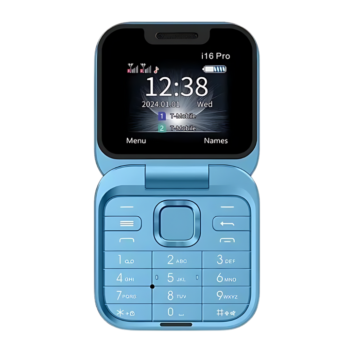 Vivolux Klapphandy mit physischen Tasten. Kompaktes Dual-SIM Mobiltelefon, ideal für einfache Bedienung.