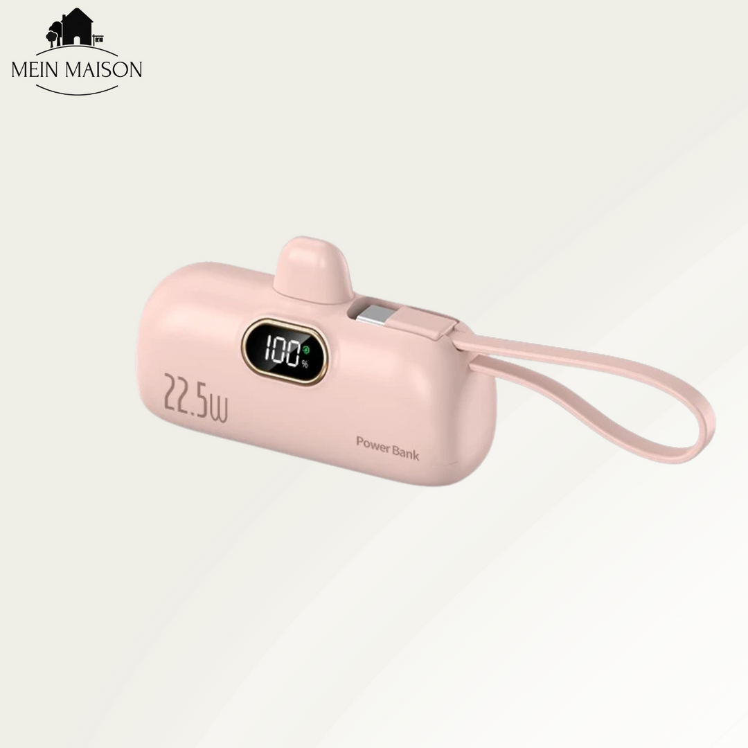 Verpackung der VoltZip Mini Powerbank, die optimale Lösung für Schnellladung unterwegs.