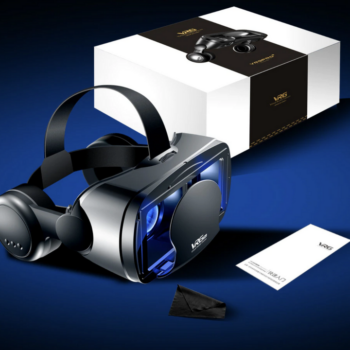 VR-Brille mit integriertem Headset für iPhone/Android. Erlebe immersives Virtual Reality Gaming & 3D Filme.