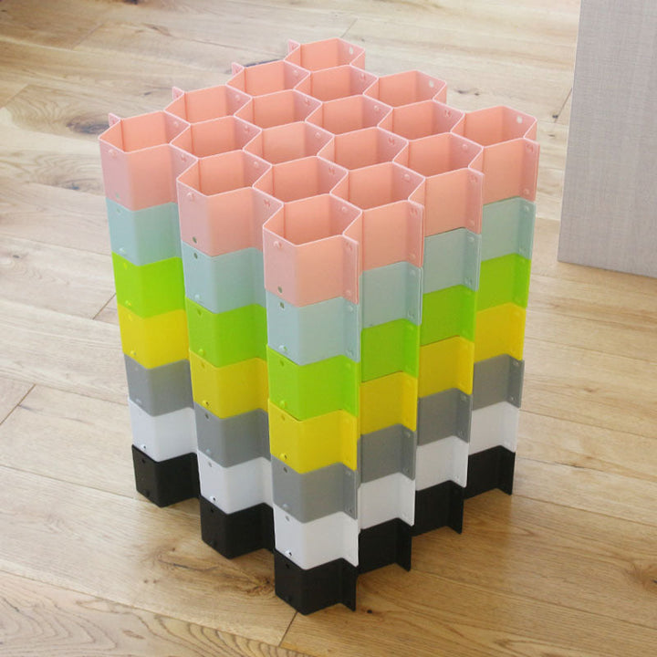 Wabenförmiger Schubladen-Organizer für Socken, Unterwäsche; schafft Ordnung im Kleiderschrank, Bad & Büro.