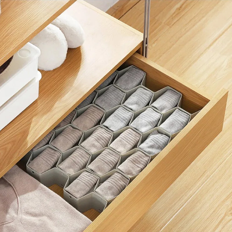 Vielseitiger Schubladen-Organizer für Kleiderschrank, Badezimmer & Büro; schafft perfekte Organisation.